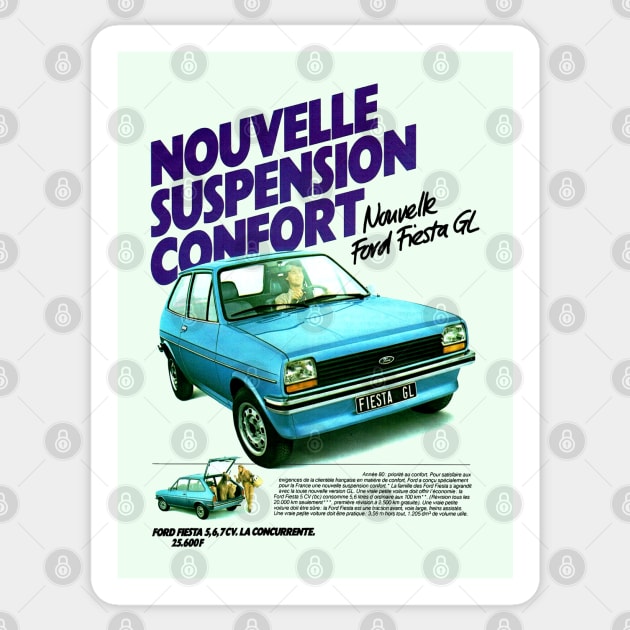 FORD FIESTA GL - French ad Sticker by Throwback Motors